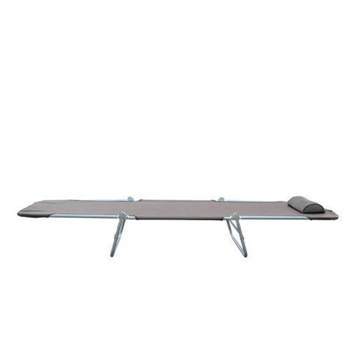Outsunny Sun Lounger Садовий шезлонг Relax Lounger на 2 ноги Шезлонг коричневий складний для саду та патіо, стійкий до погодних умов та зручний