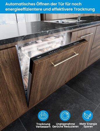 Посудомийна машина Midea SV 5.14K10C, 45 см, 10 комплектів, Inox, з Wi-Fi, 8 програм, 44 дБ, автоматичне відкриття дверцят, таймер затримки 0-24 години