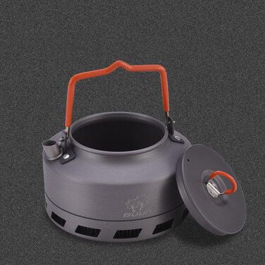 Надлегкий чайник tentock для кемпінгу, портативний чайник для кемпінгу, газовий чайник з швидким нагріванням, алюмінієвий вуличний чайник для приготування їжі на відкритому повітрі, для пікніка (1,6 л.)