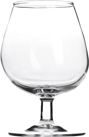 Набір з 4 келихів для коньяку та бренді | 350 мл | Скляний набір для коньяку, бренді, коктейлів | Для дому, ресторанів та вечірок | Можна мити в посудомийній машині