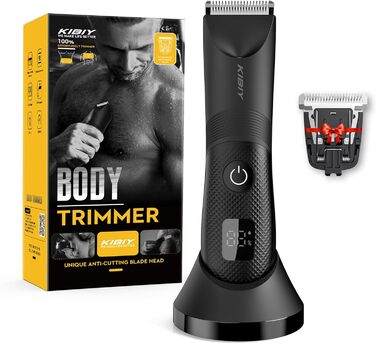 Бритва для тіла Men Electric, Kibiy Bodygroom, LED дисплей, IPX7, Type-C акумуляторна, Інтимна бритва