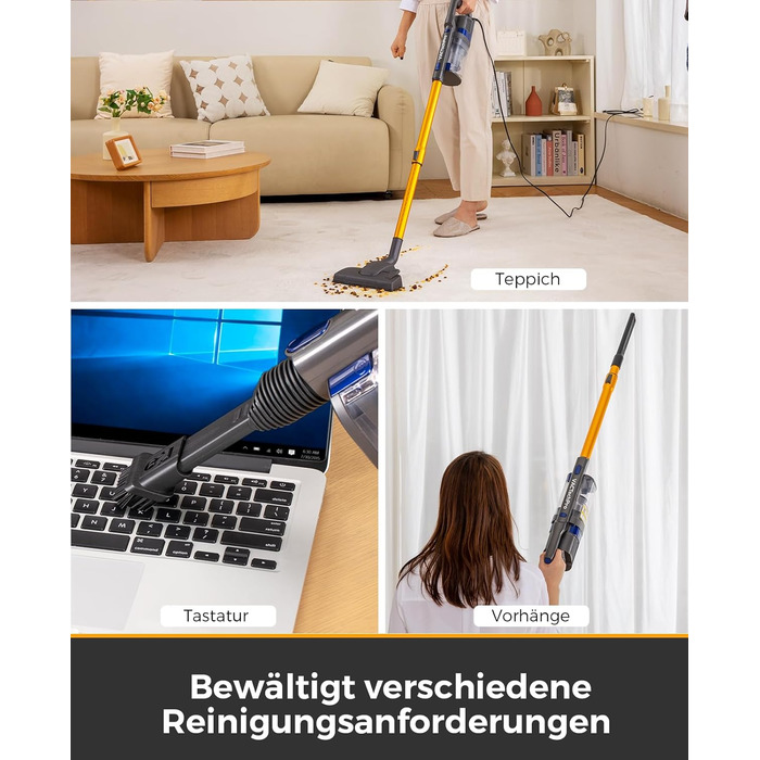 Потужний пилосос Con XL-606-60: 60KPa, 680W, 7м, 800мл, для твердих поверхонь, помаранчевий