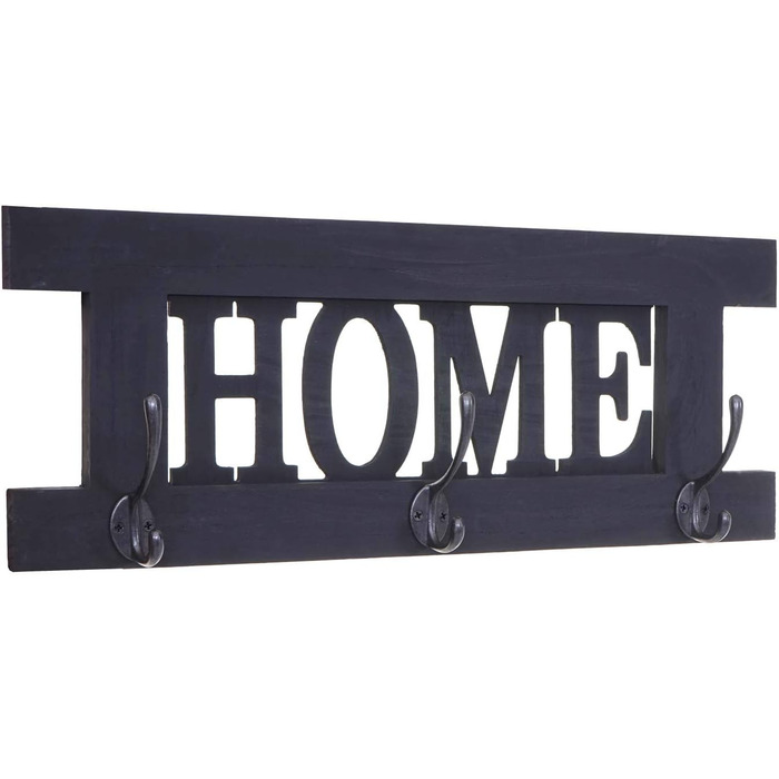 Набір настінних вішалок Mendler HWC-C60 HomeFamily Coat Rack Panel, Shabby Look Vintage - (темно-сірий, 21 x 60 x 7 см)