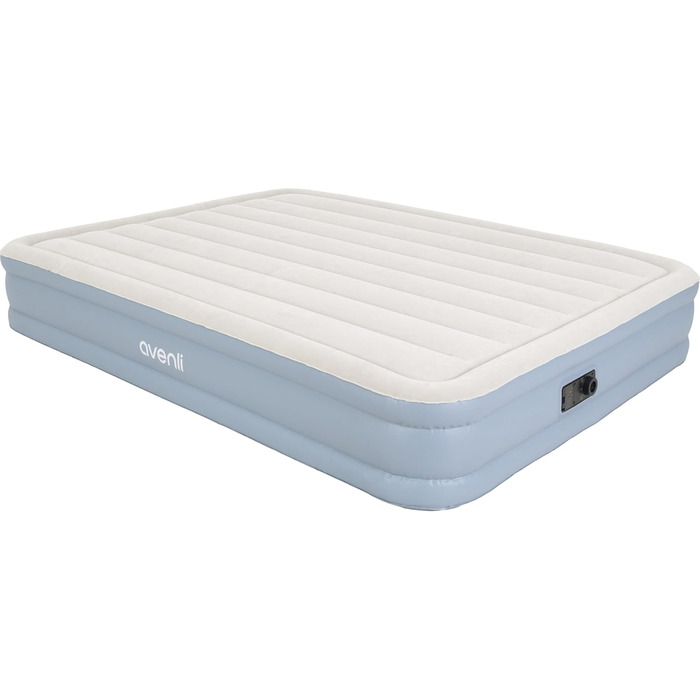 Надувний матрац Avenli для 2 осіб 203x152x33 см з вбудованим насосом - самонадувний, флоксовий, для кемпінгу та дому