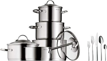 Набір столових приборів WMF Boston на 12 осіб (60 предметів) + Набір каструль Induktion Provence Plus (5 предметів)
