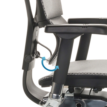 Ергономічне крісло для офісу/керівника ERGOHUMAN SLIM GEN2 з сітчастою спинкою, світло-сірого кольору, hjh OFFICE