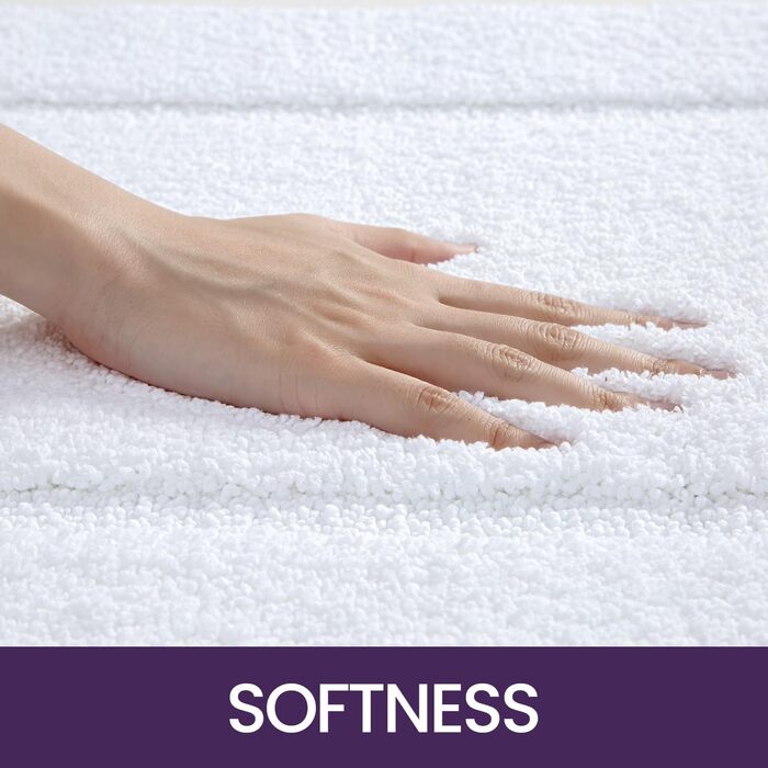 Килимок для ванної кімнати DEXI 60 x 110 см, антиковзаючий, з мікрофібри, білий