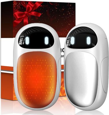 Електричні грілки для рук DDKJ - 2 шт. з LED-дисплеєм та 3 рівнями нагріву. Магнітні, багаторазові, для дітей, чоловіків, жінок. Білий великий екран.