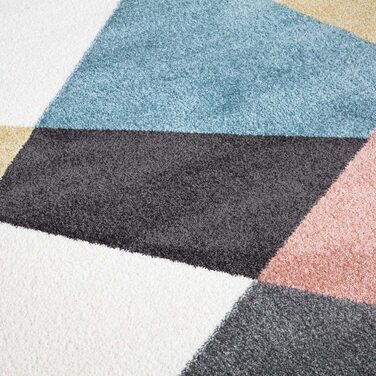 Міський килим-килим для дитячої кімнати-Молодіжний килим - - Дитячий килим з мультисучасним географічним візерунком з коротким ворсом-Сучасний Підлітковий килим (мульти / гео, 190x280 см)