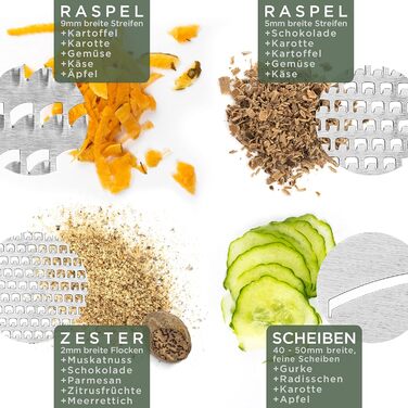 Нержавійна тертка WALDWERK Design для овочів та сиру з дерев'яним піддоном - кухонна тертка без пластику, квадратна