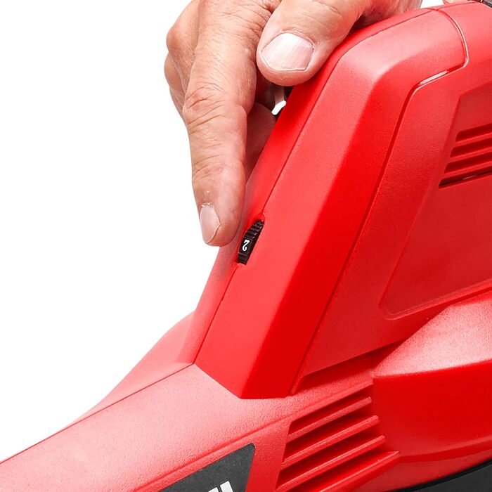 Einhell GC-CL 18/1 Li E-Solo – Акумуляторний повітродув (Power X-Change, 18 В, до 210 км/год, 2 насадки, регулювання швидкості, без акумулятора та зарядного пристрою)