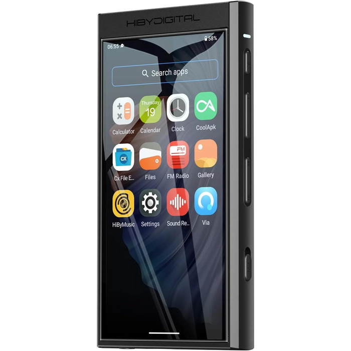 Цифровий аудіоплеєр HiBy M300 з вбудованим динаміком, Android 13, Bluetooth, Wi-Fi, FM-радіо, підтримка PCM768k, DSD256, 32 ГБ, чорний