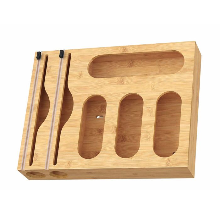 Диспенсер для харчової плівки Relaxdays 6 в 1 з бамбука