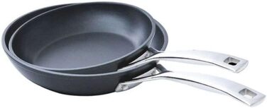 Сковорода LE CREUSET з антипригарним покриттям, алюміній, 24/28 см, для всіх плит (включно з індукцією), антрацит/срібло