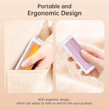 Jonwall Електричні грілки для рук, перезаряджаються, 2 шт., USB, 3 рівні нагріву, для кемпінгу, гольфу, подарунок для жінок та чоловіків (Рожевий)