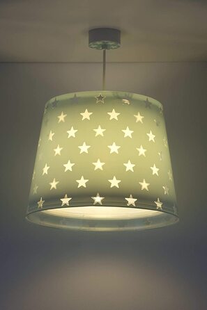 Підвісний світильник Dalber з сірим візерунком у вигляді зірки, 33 х 33 х 25 см (зелений)