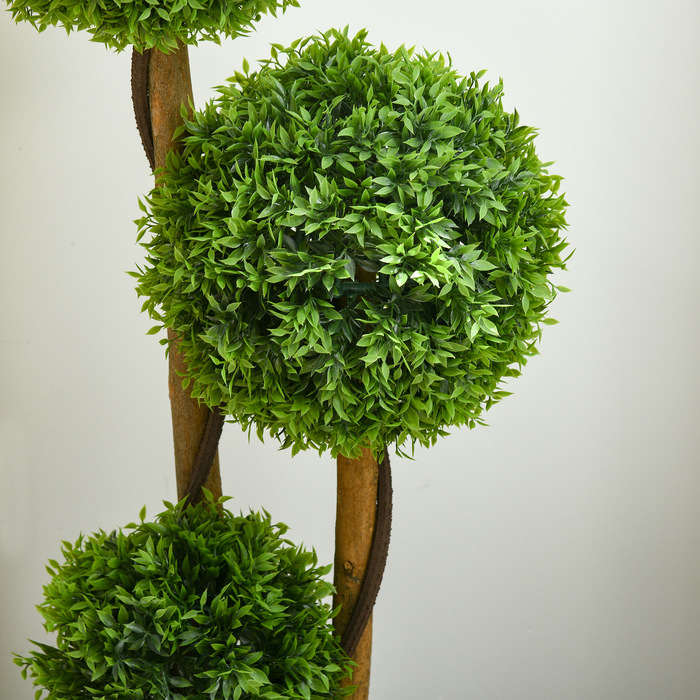 Штучний бузок великий 110 см, штучна рослина, стійка до УФ-випромінювання, з 3 кулями для вітальні, спальні, офісу, саду