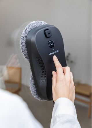 Робот для миття вікон WIPEBOT PRO з Wi-Fi, автоматичний, подвійний злив води, 2 режими розпилення, розпізнавання кутів і країв, кабель безпеки 5 м, бак 60 мл