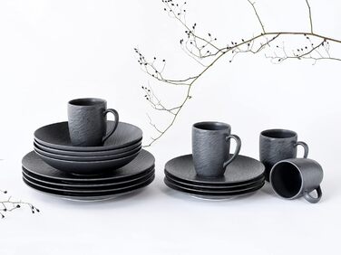 Набір посуду з 16 предметів Комбінований набір 20539 Series Slate Black