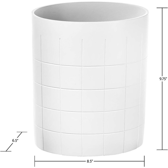 Набір аксесуарів для ванної кімнати, 6 предметів: дозатор для мила, тримач для зубних щіток, стакан, мильниця, тканинна накладка та сміттєвий бак. Сучасний дизайн