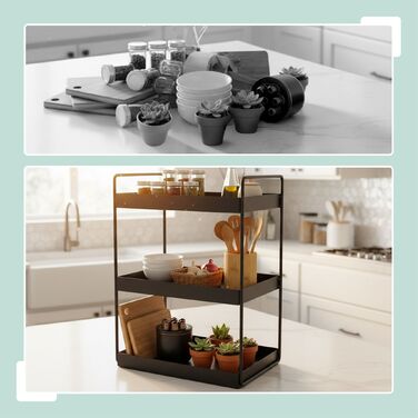 Спеція-органайзер Relaxdays, металева, 3 яруси