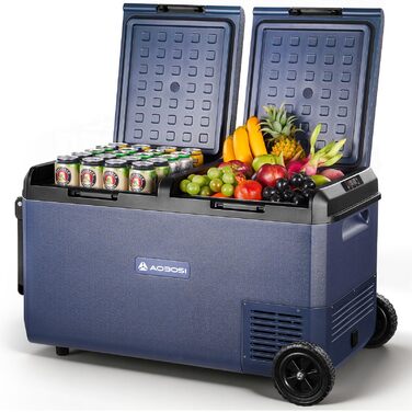 Автомобільний компресорний холодильник AAOBOSI 75л: Електричний, IPX4, -20°C/+20°C для авто, кемпінгу, подорожей