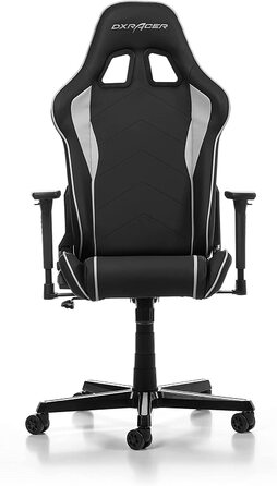 Ігрове крісло DXRacer Prince P08, штучна шкіра, чорно-сірий, до 185 см