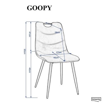 Стілець GOOPY чорний каркас/беж