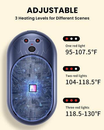 Електричний грієчка для рук Miaton 6000mAh - перезаряджуваний кишеньковий обігрівач для активного відпочинку, кемпінгу, подарунок чоловікам, жінкам, дітям (зелений/блакитний)