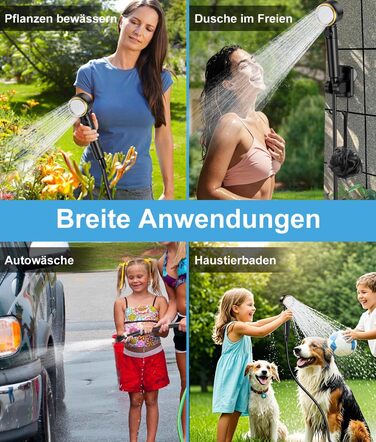 Портативна душова кабіна WADEO з насосом, 8000mAh, LED-дисплей, для кемпінгу та подорожей