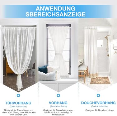 Штанга для карниза без свердління 76-165 см. Телескопічна штанга для душу, штанга для штор, вішалка для одягу, натяжна штанга, регульована для ванної кімнати, вікна, кухні, шафи (59-118 см, білий)