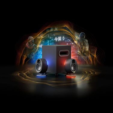 SteelSeries Arena 7 - 2.1-канальна акустична система для геймінгу з RGB підсвічуванням, чорна