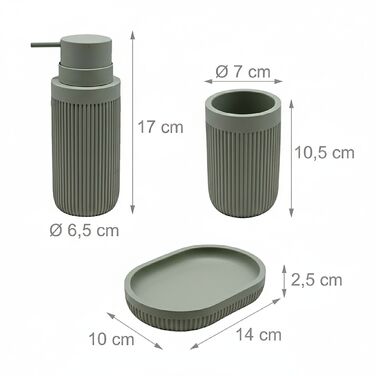 Набір аксесуарів для ванної Relaxdays (3 шт.)