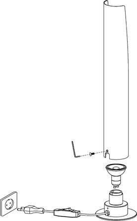 Торшер EGLO Barbotto: стильна металева лампа для дому, чорно-золота, з патроном GU10, з вимикачем