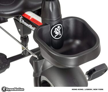 Триколісний велосипед дитячий Tobi Vector з ручкою для батьків, ременями безпеки, зручним сидінням, широкими колесами, чорний