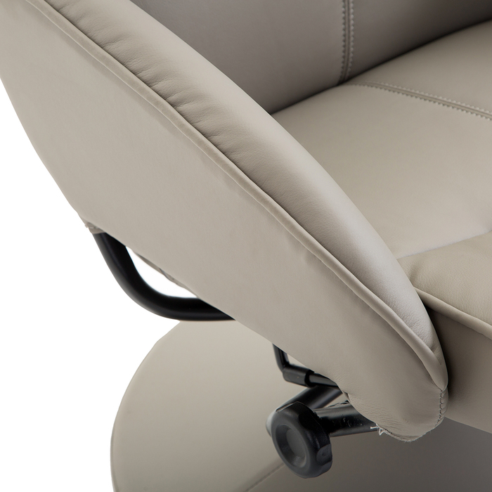 Крісло для телевізора HOMCOM Recliner 360° поворотне з підставкою для ніг сірого кольору, L78 × W71 × H101 см, зручне крісло для вітальні