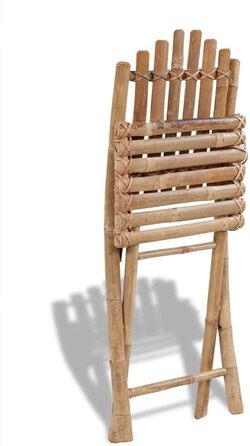 Бамбуковий складаний стілець Садовий стілець Садові меблі Складні стільці Балконний салют, 2 шт.