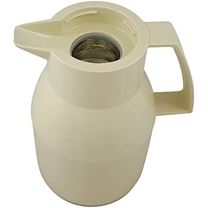 Термос Wash Thermoskanne 1L з подвійними стінками, 6 годин, підтримує гарячі та холодні напої, щільний кришка, придатний для миття в посудомийній машині, бежевий