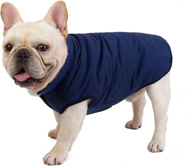 Зимовий одяг для домашніх тварин, мила тепла куртка для домашніх тварин, жилет, пальто, теплий жилет для французького бульдога (XL, Синій), XL Синій