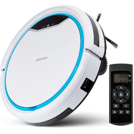 Робот-пилосос MEDION MD19900 з зарядною станцією: навігація, для твердих поверхонь (плитка, ламінат), видалення шерсті тварин, пульт ДК, до 90 хвилин роботи