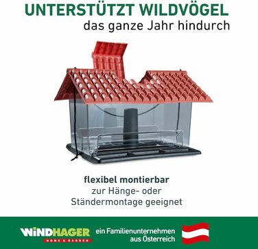 Годівничка для птахів Windhager Ранчо, пластикова, вкл. шнур для підвішування, 322x20 см