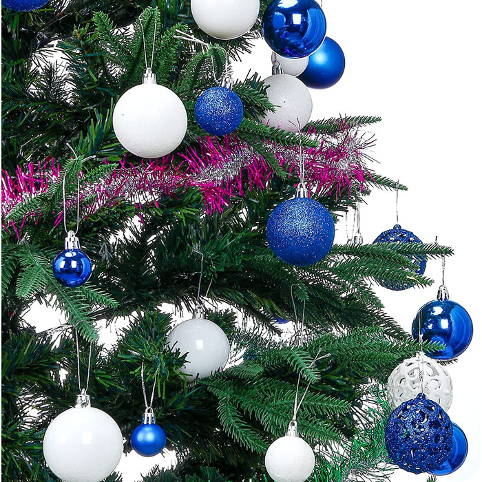 Предмет, ялинкові дрібнички, золоті Різдвяні дрібнички, 6 см/4 см/2 см, пластикові настінні прикраси для ялинки, дрібнички, прикраси для дверей, святкові прикраси (білий і синій), 101