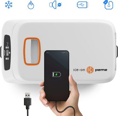 Термоелектричний автохолодильник Peme Ice On 28.3L з LCD дисплеєм, USB, 12/230V – для кемпінгу, подорожей, автомобіля (помаранчевий)