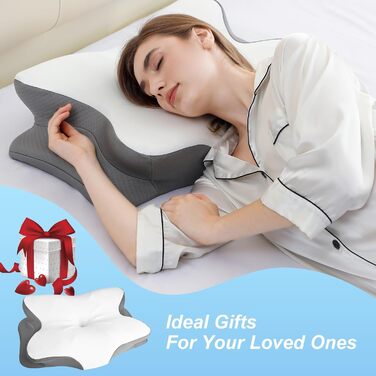 Ортопедична подушка HBYGE з Memory Foam для сну на боці, ергономічна подушка для шиї