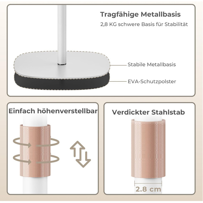 Регульований підставка для ноутбука, мобільний столик для дому, офісу та школи, білий