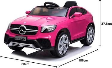 Дитячий електромобіль Mercedes GLC Coupe ліцензійний, рожевий, з пультом 2,4 ГГц FINOOS