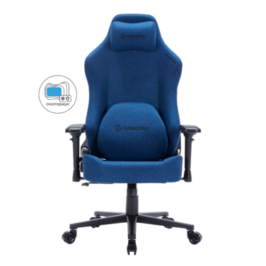 Крісло ігрове GamePro FGC750DB Fabric Dark Blue