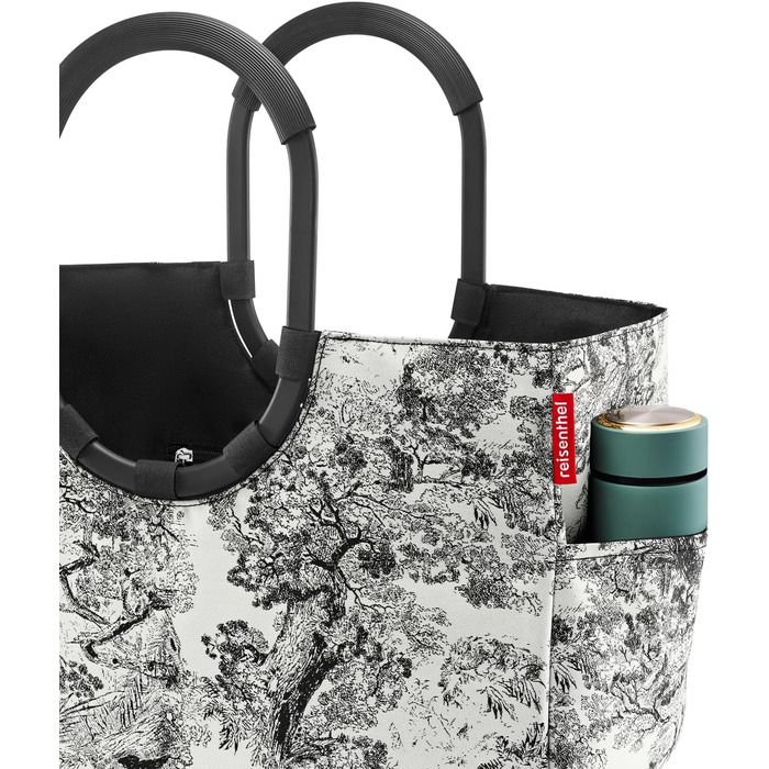Сумка Reisenthel Loopshopper L – містка та стійка, з відділеннями з перероблених PET-пляшок, водонепроникна, сіра (Jacquard Grey)