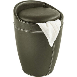 Пуф WENKO Candy з місцем для зберігання, коричневий, ABS-пластик, 20 л, Ø 36 x 50,5 см