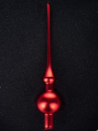 Джек Різдвяна ялинка мереживо Тюрінгського скла 28 см мереживо ручної видувки крижаний лак глянсовий матовий, колір (червоний матовий)
